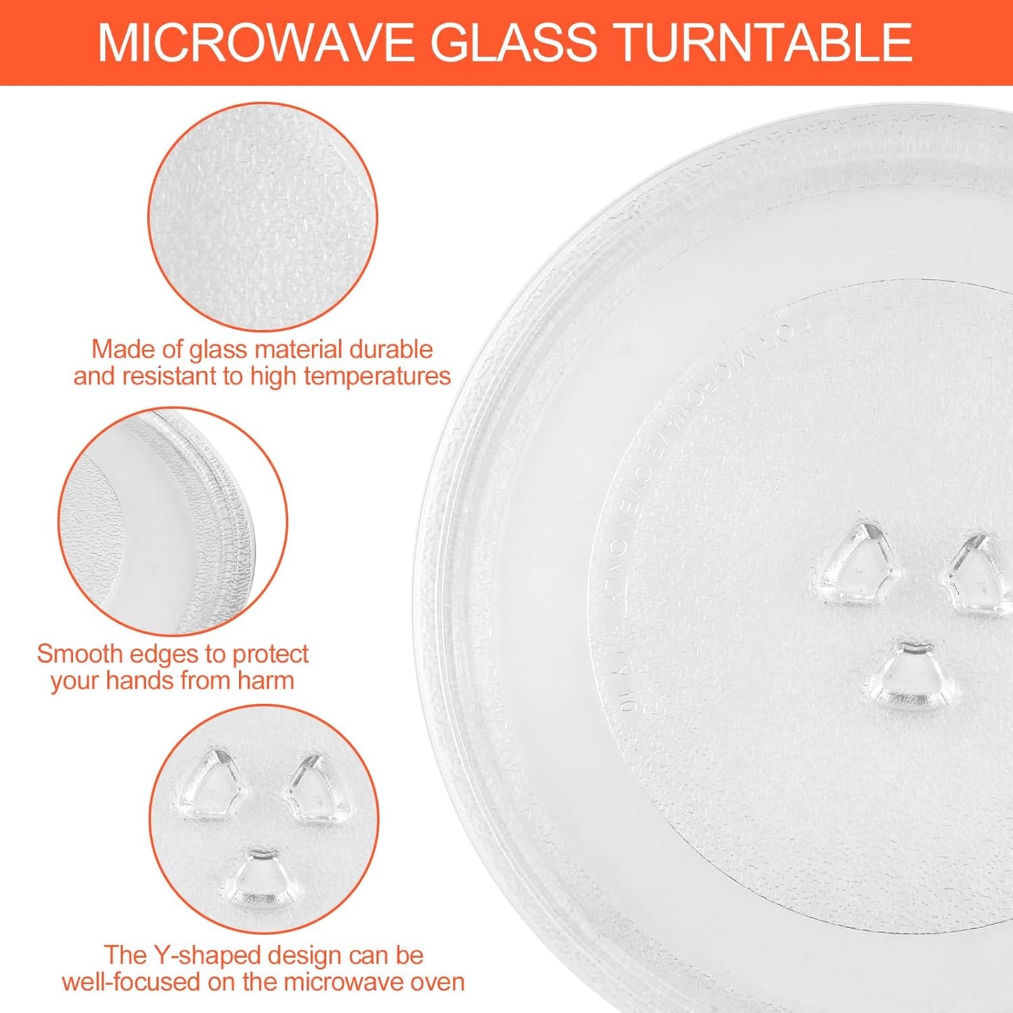 Magnetron plate, glass, 24.5 cm, microwave plate, turntable, glass plate, microwave accessories, replacement V1259-DP01-A-1732