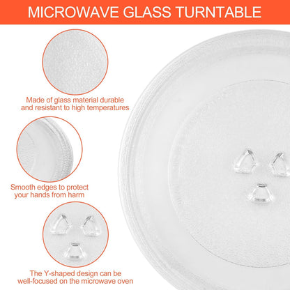 Magnetron plate, glass, 24.5 cm, microwave plate, turntable, glass plate, microwave accessories, replacement V1259-DP01-A-1732