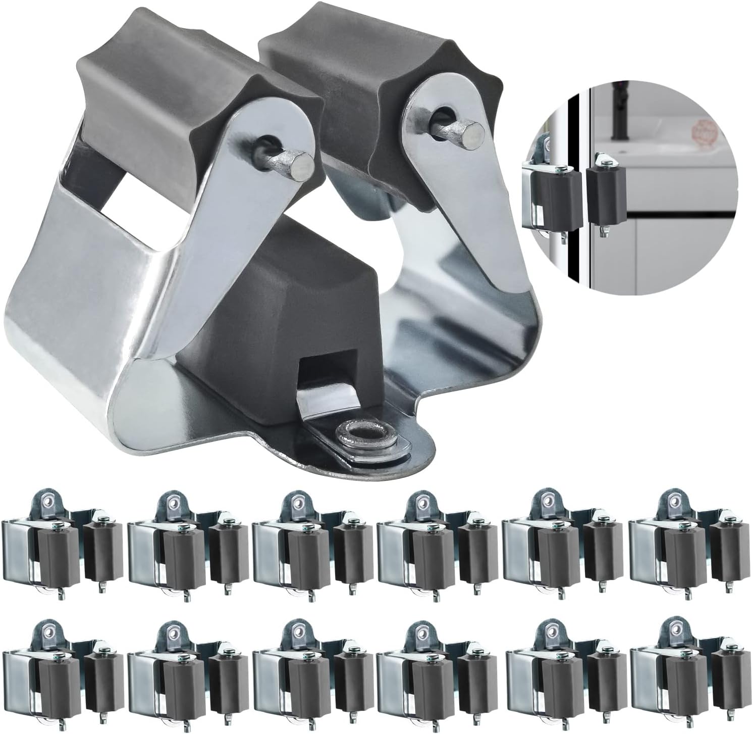 Petluno Broom Holder - Tool Holder Broom Wall Mount System Multi Wall Holder Mounting System Garden Tools Set V1259-DP01-A-1738