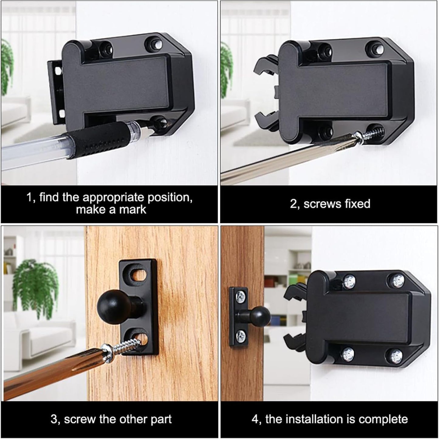 Goodchanceuk Push to Open Touch Release Catch, cabinet, doors, magnetic touch lock for drawer V1259-DP01-A-1750