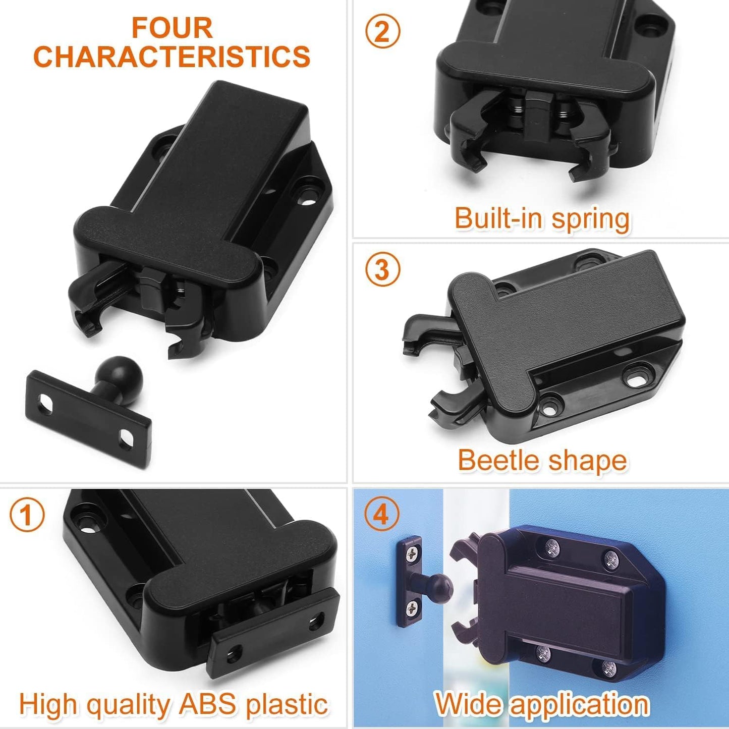 Goodchanceuk Push to Open Touch Release Catch, cabinet, doors, magnetic touch lock for drawer V1259-DP01-A-1750