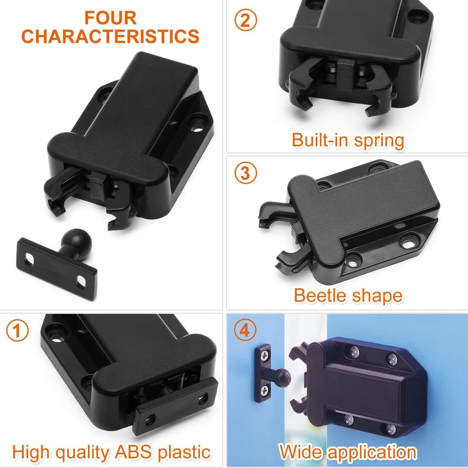Goodchanceuk Push to Open Touch Release Catch, cabinet, doors, magnetic touch lock for drawer V1259-DP01-A-1750