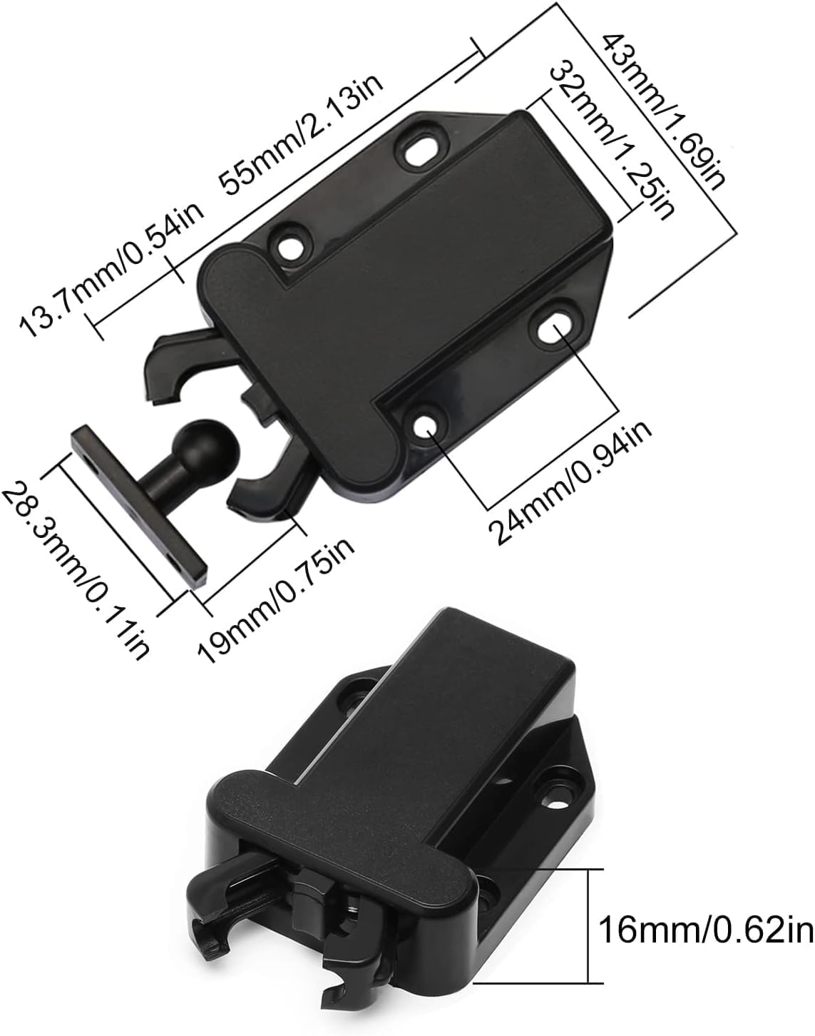 Goodchanceuk Push to Open Touch Release Catch, cabinet, doors, magnetic touch lock for drawer V1259-DP01-A-1750