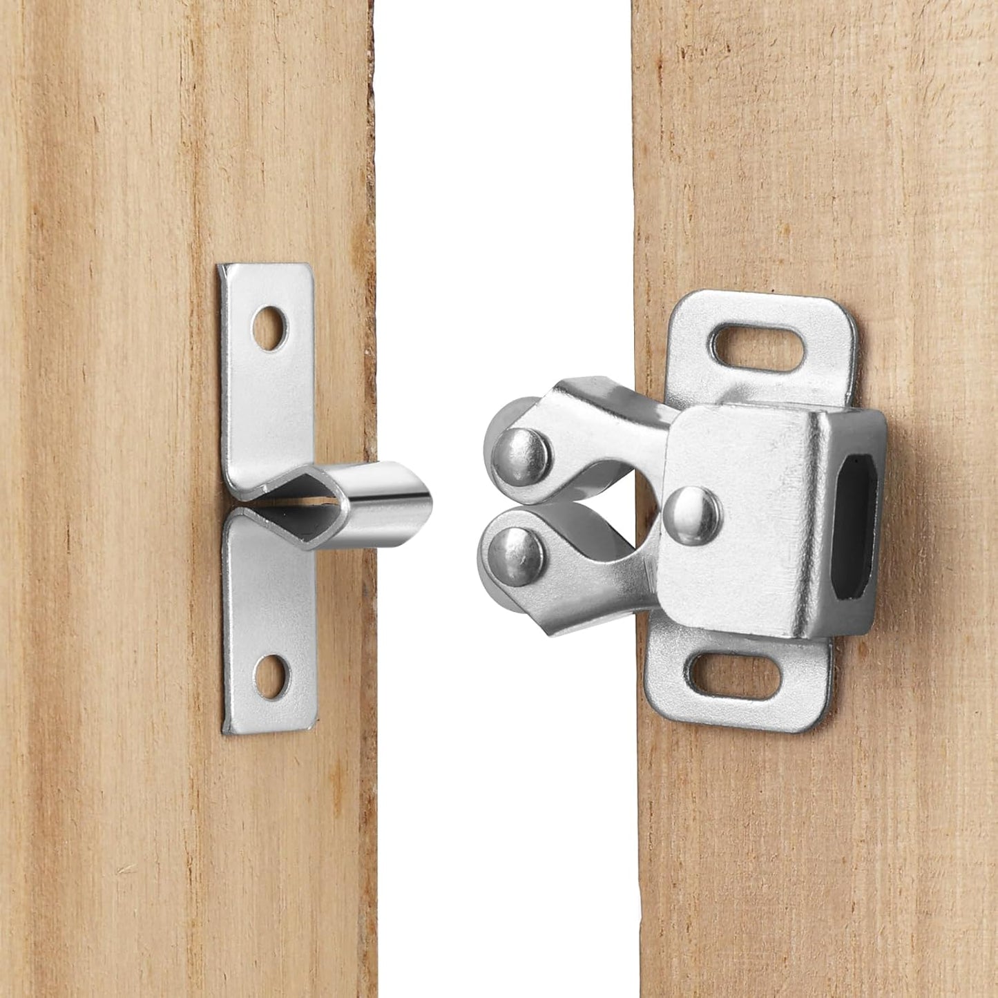 Petluno 6 pack double roller cabinet lock, roller catch hardware for cupboard kitchen cabinet door locks, V1259-DP01-A-1751