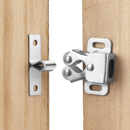 Petluno 6 pack double roller cabinet lock, roller catch hardware for cupboard kitchen cabinet door locks, V1259-DP01-A-1751