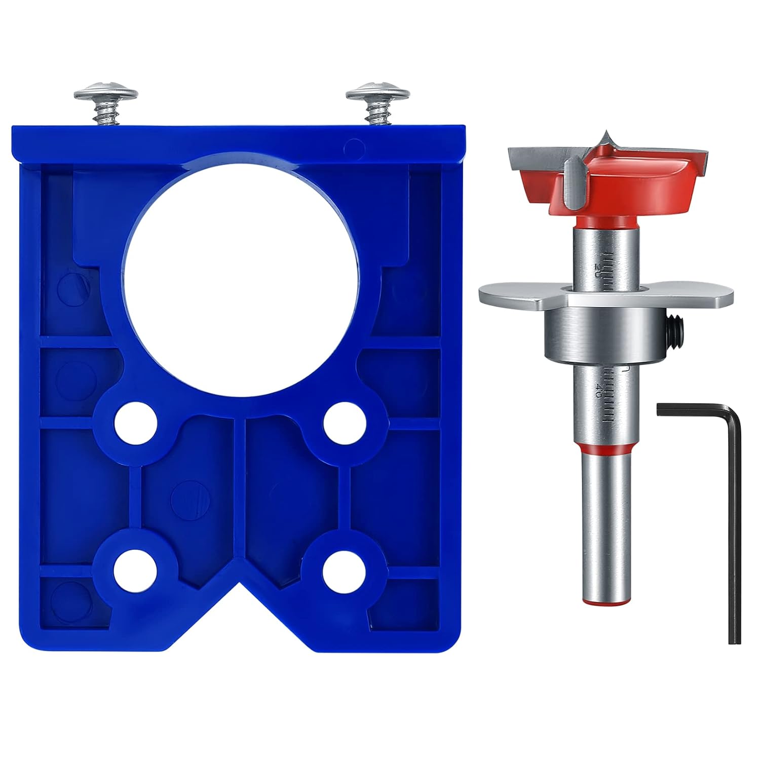 35 mm hinge drill set with hinge hole and hinge template, drill guide, power drill accessory, for concealed V1259-DP01-A-1759