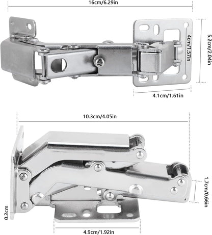 Spring-loaded hinge, 170 degrees, for kitchen cabinets, door hinges, large angle door hinges, angle stop, V1259-DP01-A-1760