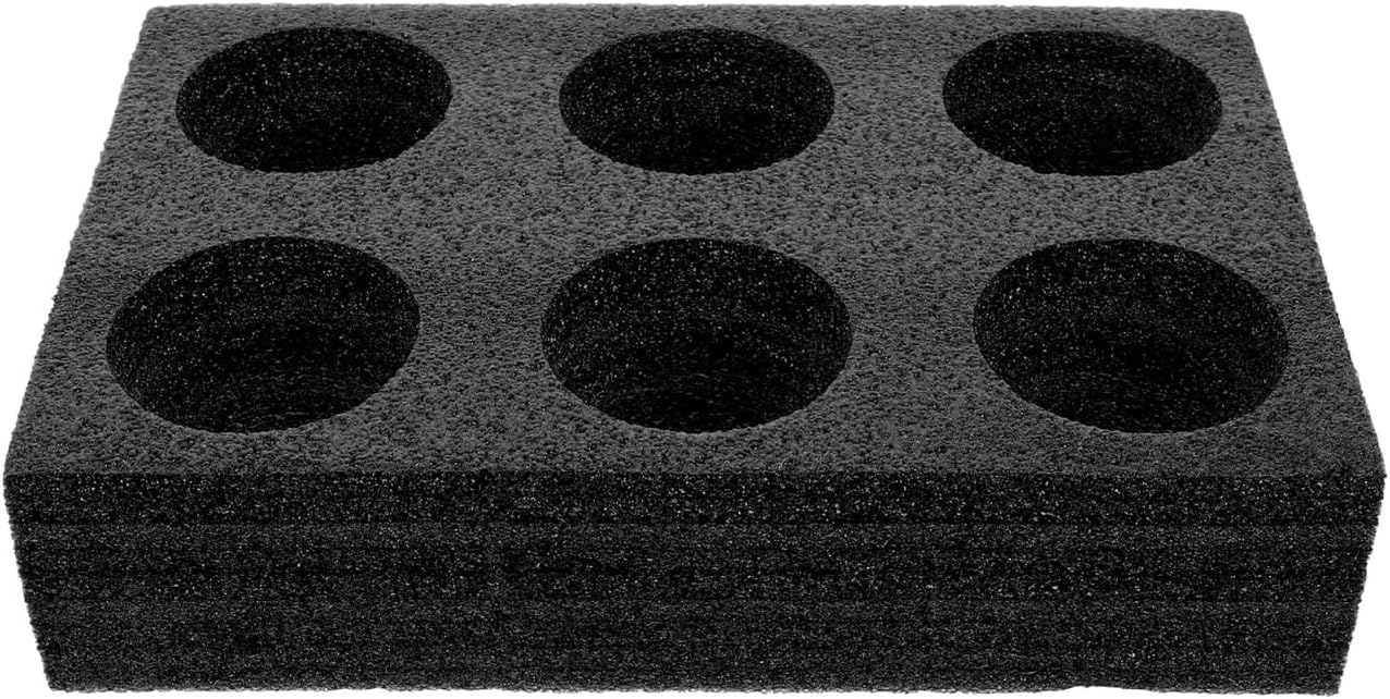 Petluno 6 Holes Takeout Beverage Cup Trays, Hot Cold Drinks Fixing Holders, Foam Coffee Carrier, Packing Tool V1259-DP01-A-1763
