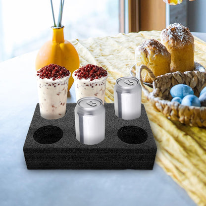 Petluno 6 Holes Takeout Beverage Cup Trays, Hot Cold Drinks Fixing Holders, Foam Coffee Carrier, Packing Tool V1259-DP01-A-1763