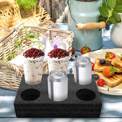 Petluno 6 Holes Takeout Beverage Cup Trays, Hot Cold Drinks Fixing Holders, Foam Coffee Carrier, Packing Tool V1259-DP01-A-1763