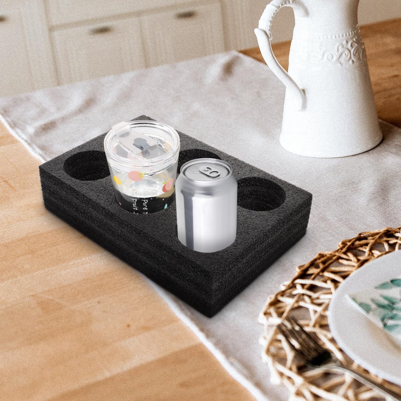 Petluno 6 Holes Takeout Beverage Cup Trays, Hot Cold Drinks Fixing Holders, Foam Coffee Carrier, Packing Tool V1259-DP01-A-1763