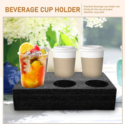 Petluno 6 Holes Takeout Beverage Cup Trays, Hot Cold Drinks Fixing Holders, Foam Coffee Carrier, Packing Tool V1259-DP01-A-1763