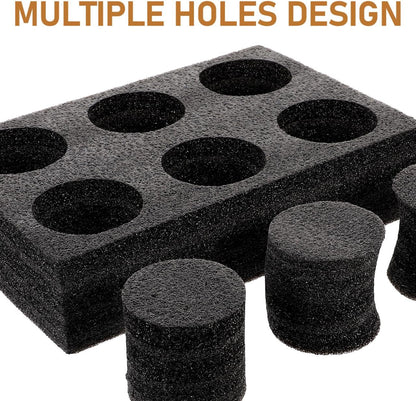 Petluno 6 Holes Takeout Beverage Cup Trays, Hot Cold Drinks Fixing Holders, Foam Coffee Carrier, Packing Tool V1259-DP01-A-1763