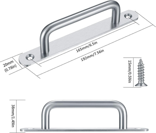 2 pieces sliding door handles, split door handles, sliding door handle with stainless steel plate, cabinet V1259-DP01-A-1765