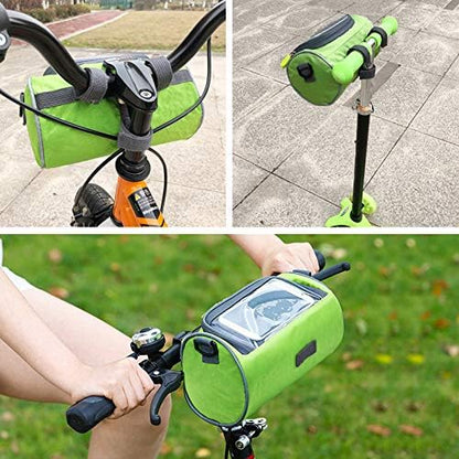 Waterproof Bicycle Handlebar Bag with Transparent Pouch and Adjustable Strap High-Capacity Cycling Front Pack V1259-DP01-A-1766