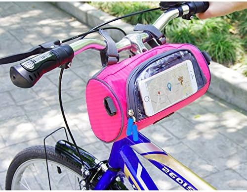 Waterproof Bicycle Handlebar Bag with Transparent Pouch and Adjustable Strap High-Capacity Cycling Front Pack V1259-DP01-A-1767
