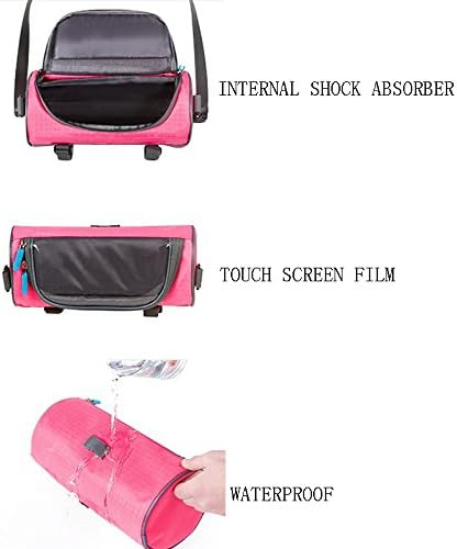 Waterproof Bicycle Handlebar Bag with Transparent Pouch and Adjustable Strap High-Capacity Cycling Front Pack V1259-DP01-A-1767