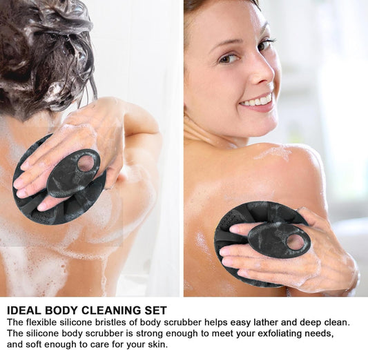 Soft Silicone Body Cleansing Brush Shower Scrubber, Gentle Exfoliating and Massage for All Kinds of Skin V1259-DP01-A-1774