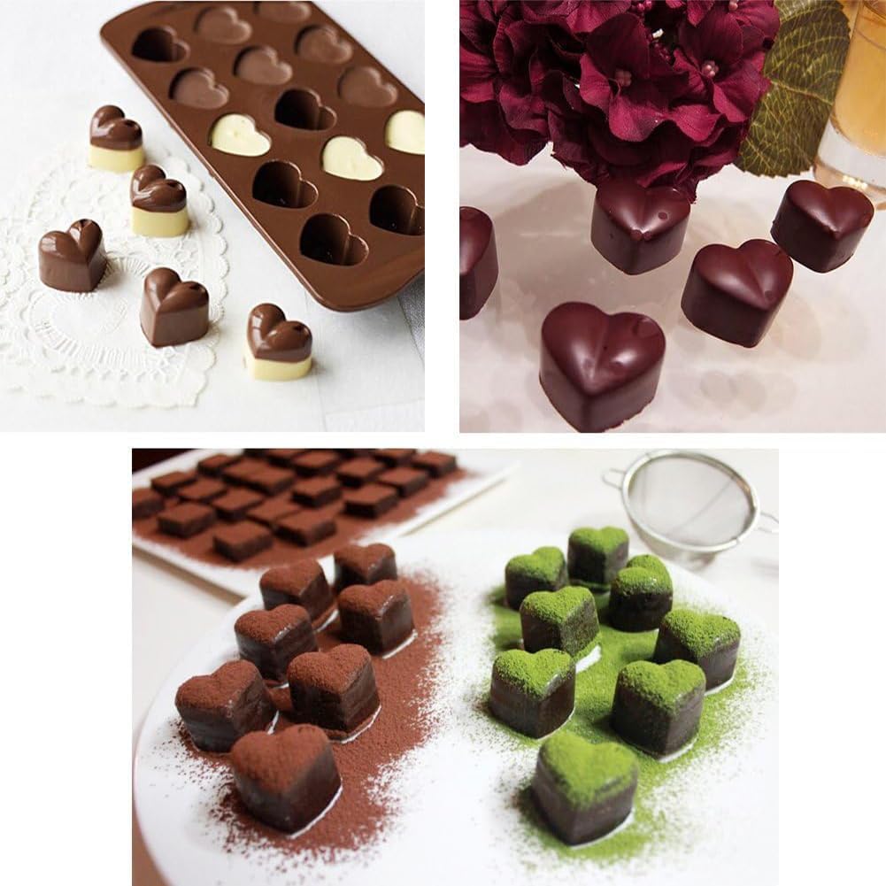 6 PCS Silicone Chocolate Mould Different Shapes Melts Moulds Silicone Baking Mold Non-Stick Moulds Gift for V1259-DP01-A-1778