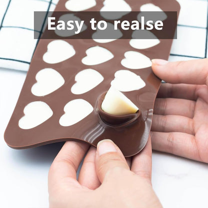 6 PCS Silicone Chocolate Mould Different Shapes Melts Moulds Silicone Baking Mold Non-Stick Moulds Gift for V1259-DP01-A-1778