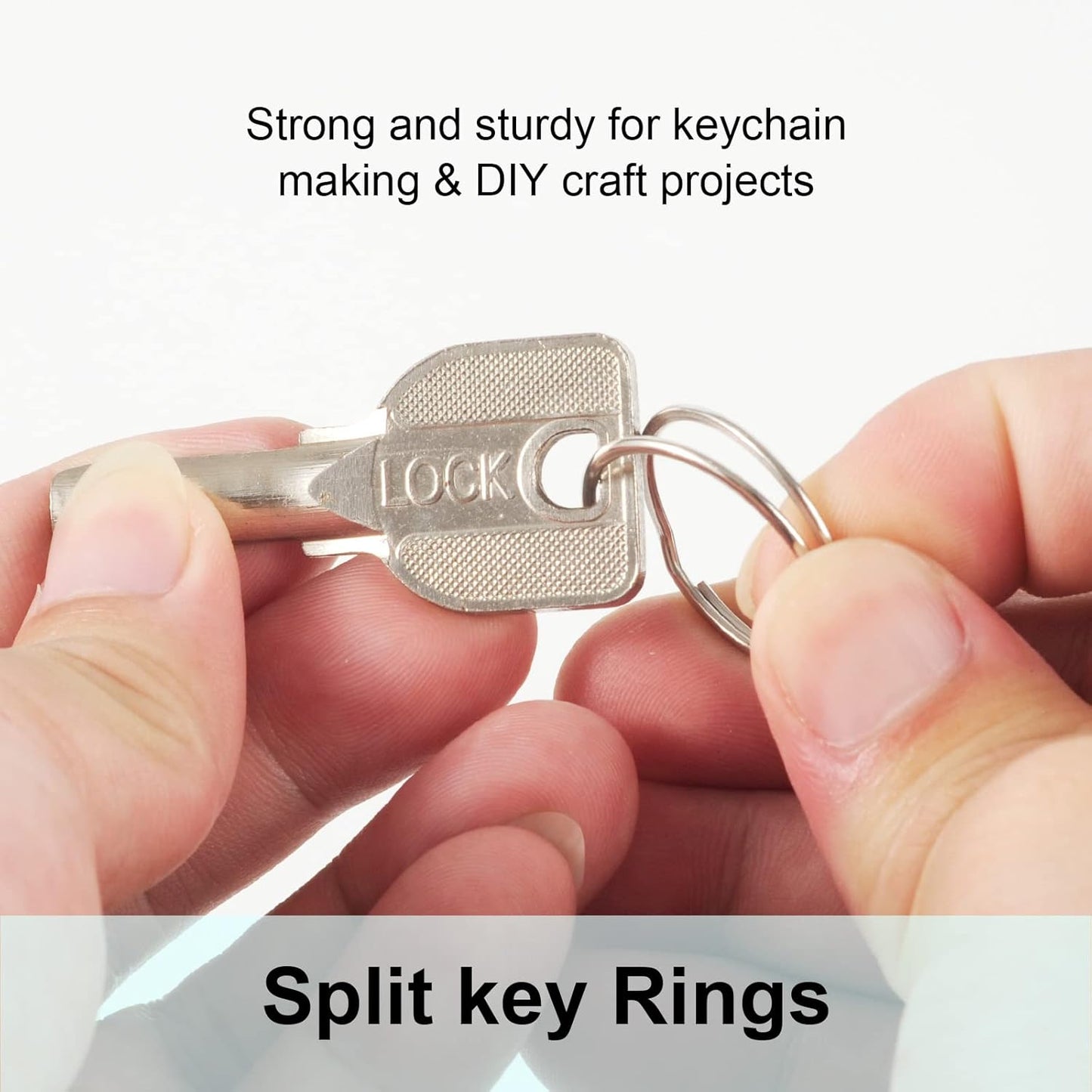 200PCS Key Rings, Split Bulk Keyrings for Keychain and Crafts (25mm) V1259-DP01-A-1785