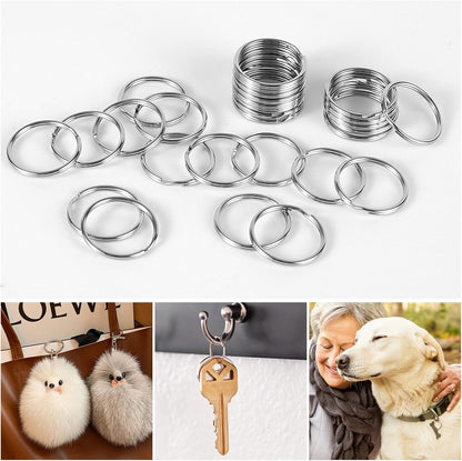 200PCS Key Rings, Split Bulk Keyrings for Keychain and Crafts (25mm) V1259-DP01-A-1785