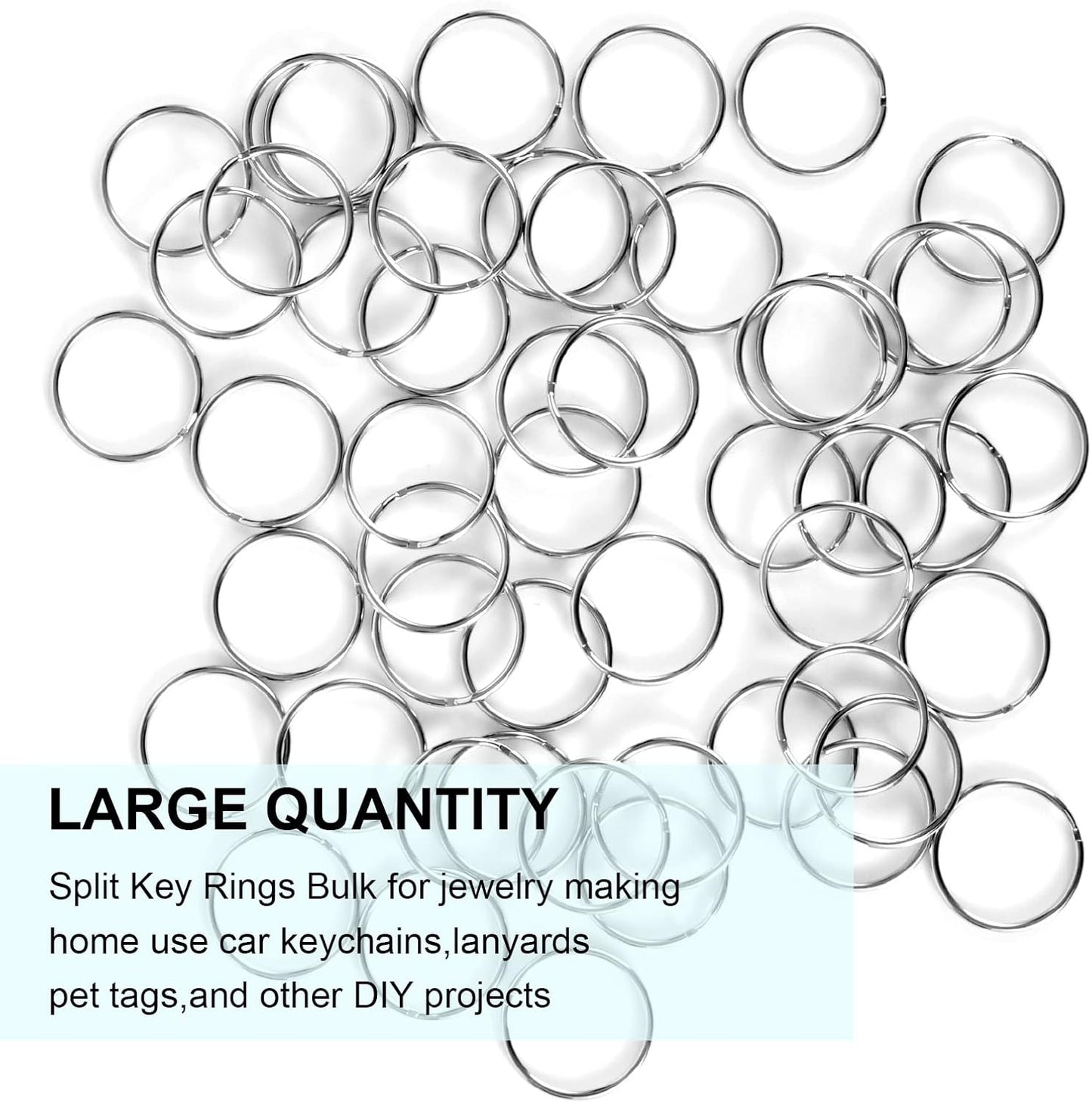 200PCS Key Rings, Split Bulk Keyrings for Keychain and Crafts (25mm) V1259-DP01-A-1785