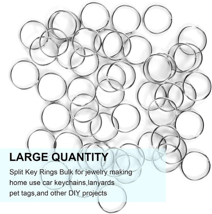 200PCS Key Rings, Split Bulk Keyrings for Keychain and Crafts (25mm) V1259-DP01-A-1785