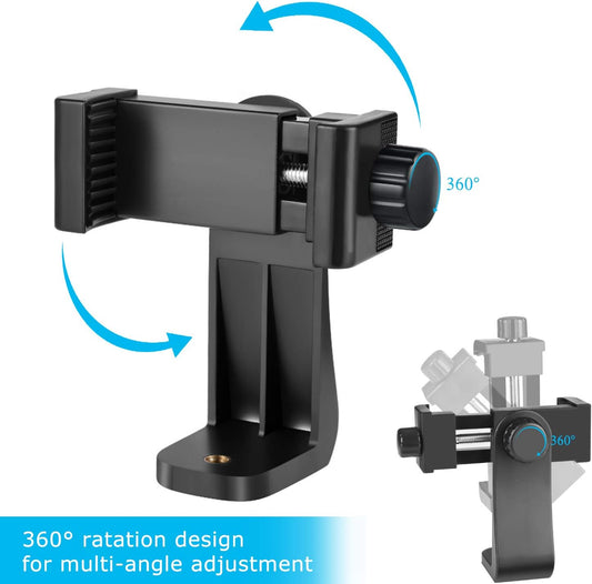 Premium Smartphone Holder/Vertical and Horizontal Tripod Mount Adapter Rotatable Bracket with 1/4 inch V1259-DP01-A-1787