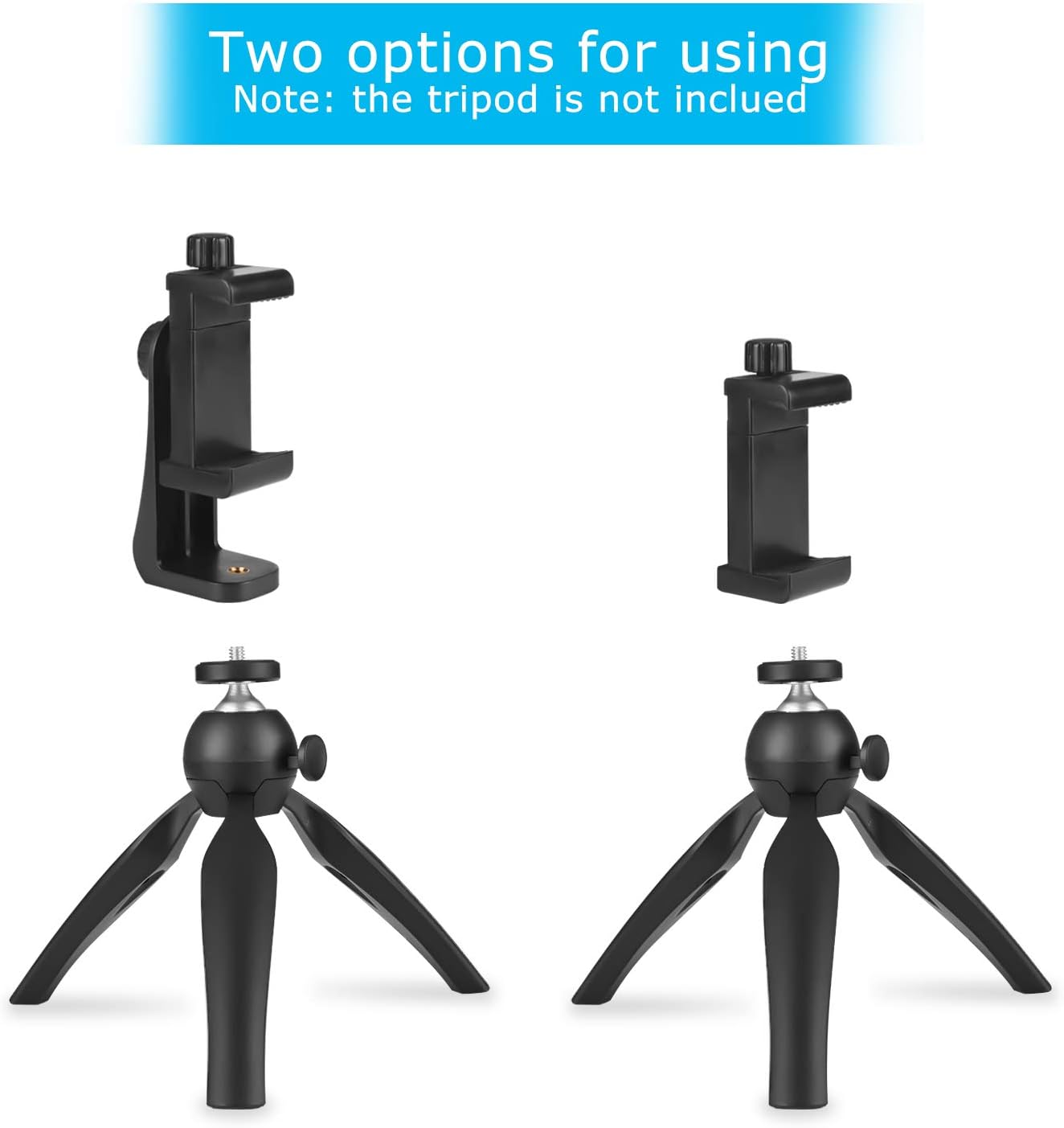 Premium Smartphone Holder/Vertical and Horizontal Tripod Mount Adapter Rotatable Bracket with 1/4 inch V1259-DP01-A-1787