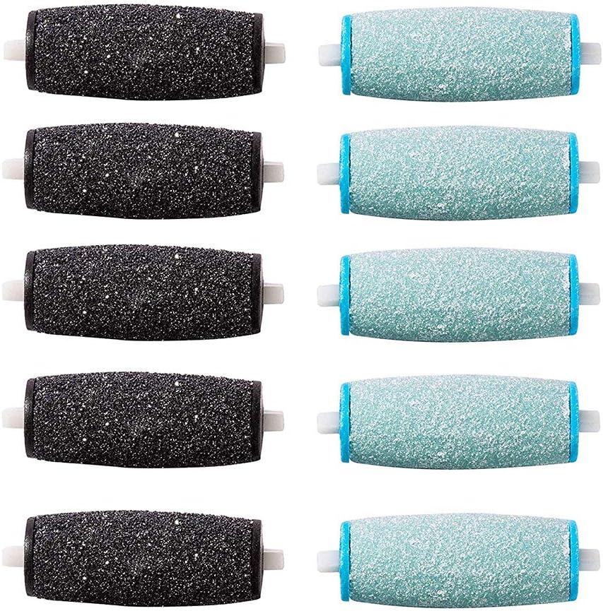 5 Extra Coarse & 5 Regular Coarse Refill Rollers, Professional Replacement Roller Heads Compatible With Amope V1259-DP01-A-1792