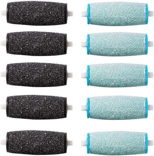 5 Extra Coarse & 5 Regular Coarse Refill Rollers, Professional Replacement Roller Heads Compatible With Amope V1259-DP01-A-1792