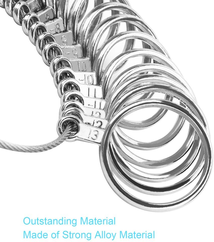 27PCS Premium Ring Sizer Measuring Tool Set, Metal Measurement Tool, Sizing Kit, Jewelry Finger Size V1259-DP01-A-1795