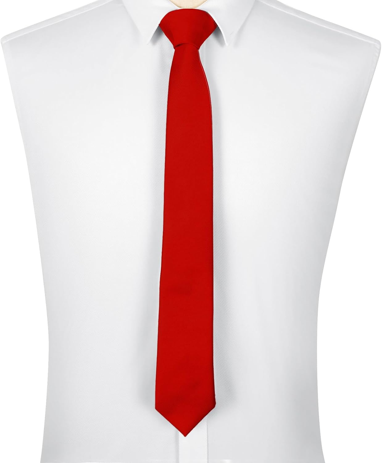 Men's Ties Solid Pure Color 2.35" (6CM) Plain Slim Necktie Skinny Ties For Men V1259-DP01-A-1807