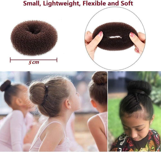 Extra Small Bun Makers for Kids, 6 PCS Chignon Donut Sock Forms for Girls, Mini Doughnut Shapers for Short V1259-DP01-A-1809
