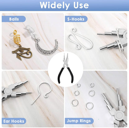 Bail Making Pliers, 6 in 1 Round Nose Pliers for Making Jump Rings, Wire Wrapping, Jewelry Making, Loop V1259-DP01-A-1811