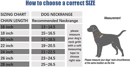Chain Dog Training Choke Collar, 304 Stainless Steel, Total Length 20 in, 2.5 mm V1259-DP01-A-1813