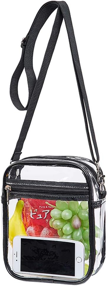 Clear Crossbody Purse Bag, Stadium Approved for Concerts, Festivals V1259-DP01-A-1814