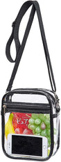 Clear Crossbody Purse Bag, Stadium Approved for Concerts, Festivals V1259-DP01-A-1814