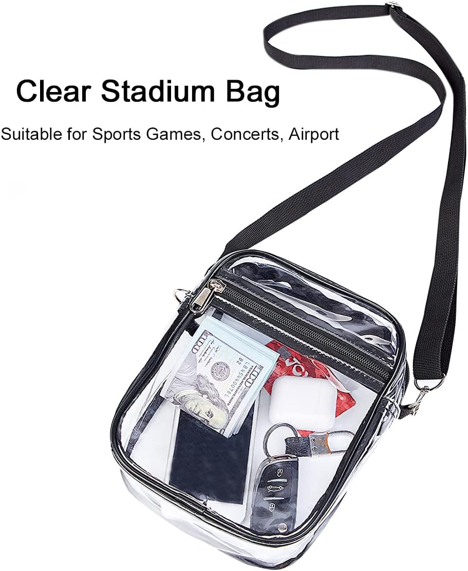 Clear Crossbody Purse Bag, Stadium Approved for Concerts, Festivals V1259-DP01-A-1814