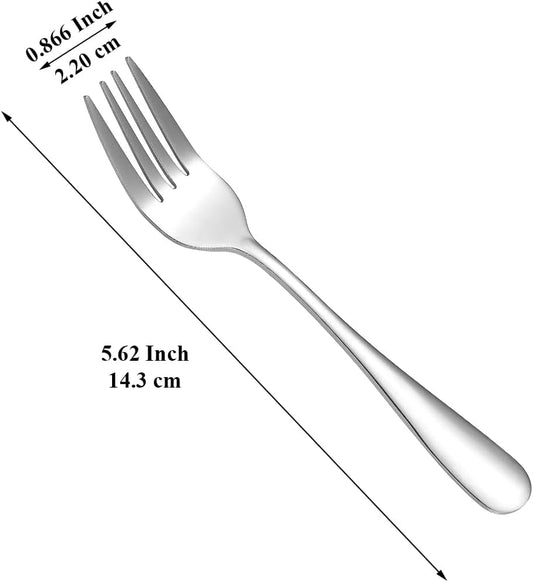 Dessert Forks Set of 12 Pack, Stainless Steel Pastry Fork, Family Appetizer Fork for Fruit, Cake, Cheese, V1259-DP01-A-1827