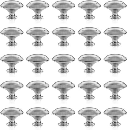 25 Pack Cabinet Hardware Round Knobs Silver Kitchen Mushroom Brushed Nickel Knobs, Cupboard Heavy Knobs, Door V1259-DP01-A-1829