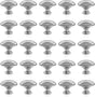 25 Pack Cabinet Hardware Round Knobs Silver Kitchen Mushroom Brushed Nickel Knobs, Cupboard Heavy Knobs, Door V1259-DP01-A-1829