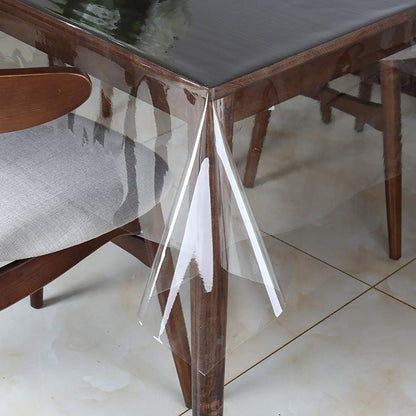 Clear Vinyl Tablecloth Protector Waterproof/Oil-Proof Plastic Rectangle Transparent Sheet Table Cover 54X84 V1259-DP01-A-1835
