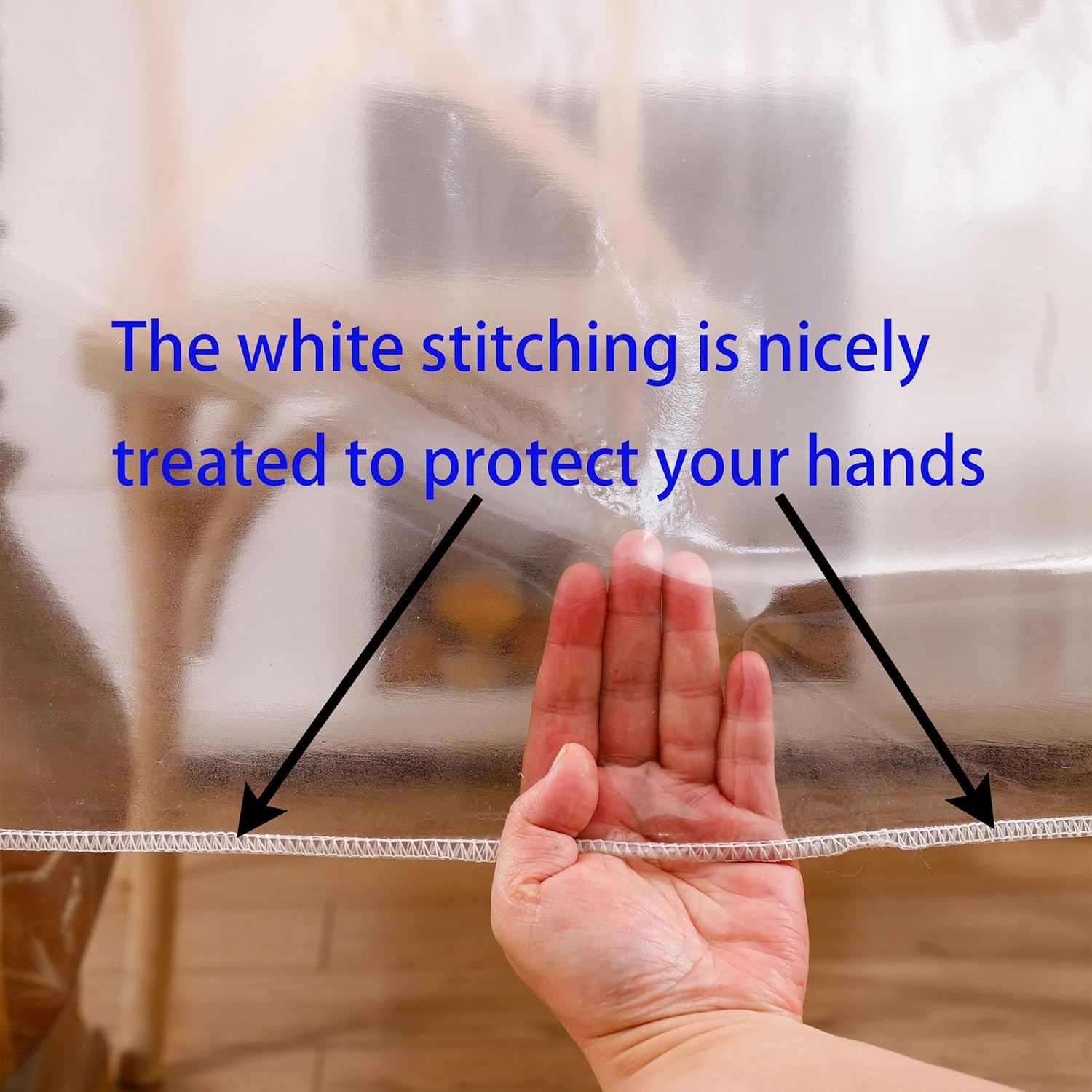 Clear Vinyl Tablecloth Protector Waterproof/Oil-Proof Plastic Rectangle Transparent Sheet Table Cover 54X84 V1259-DP01-A-1835