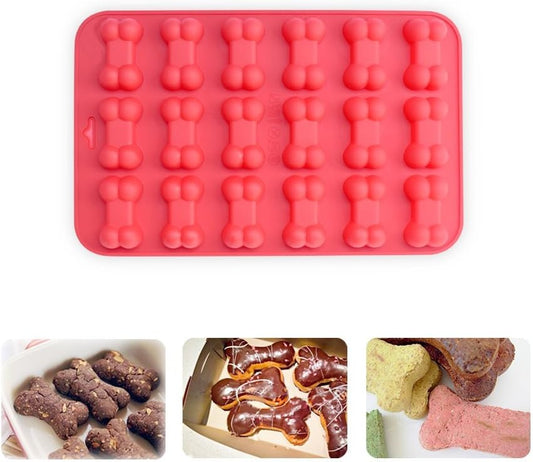 Puppy Dog Paw and Bone Silicone Molds, Non-Stick Food Grade Silicone Molds for Chocolate, Candy, Jelly, Ice V1259-DP01-A-1838