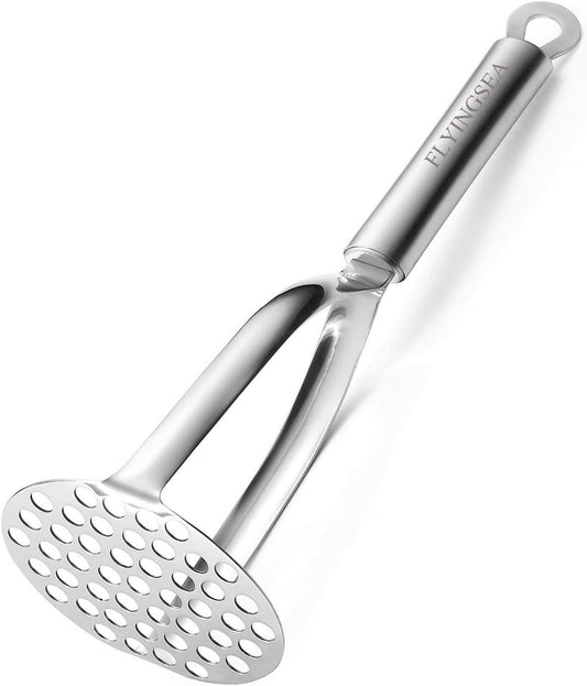 Potato Masher,Professional 18-10 Stainless Steel Potato Masher.Garlic Press,Cooking and Kitchen Gadget V1259-DP01-A-1839