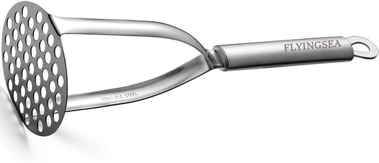 Potato Masher,Professional 18-10 Stainless Steel Potato Masher.Garlic Press,Cooking and Kitchen Gadget V1259-DP01-A-1839