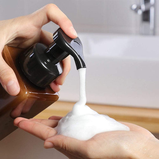 Foaming Soap Dispenser, 450ml (15oz) Refillable Pump Bottle Plastic for Liquid Soap, Shampoo, Body Wash (2 V1259-DP01-A-1840