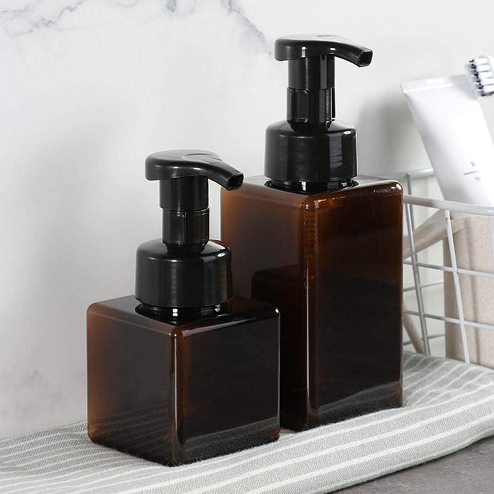 Foaming Soap Dispenser, 450ml (15oz) Refillable Pump Bottle Plastic for Liquid Soap, Shampoo, Body Wash (2 V1259-DP01-A-1840